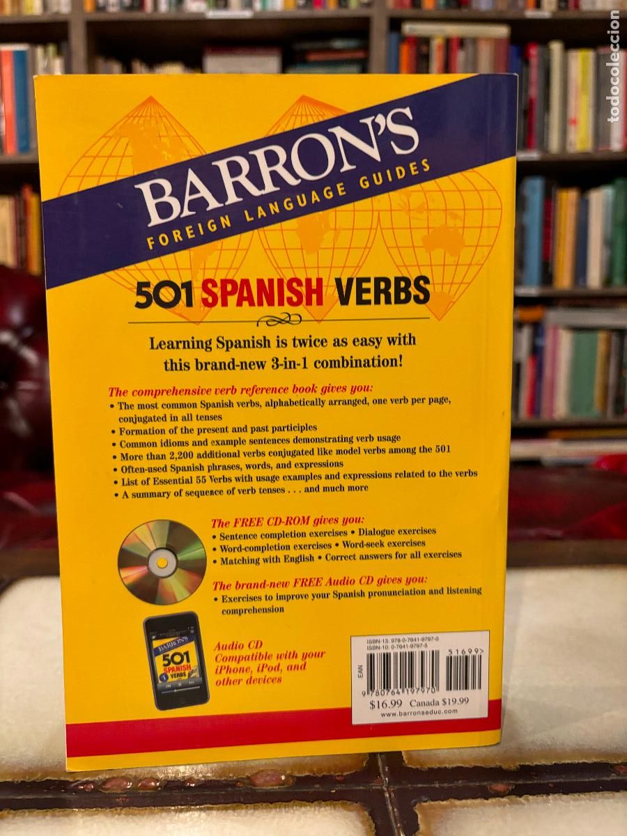 Libros de segunda mano: 501 Spanish Verbs. Barrons foreign language guides. - Foto 2