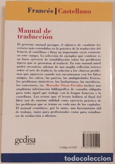 Libros de segunda mano: Manual de traducci&oacute;n franc&eacute;s-espa&ntilde;ol - Foto 2
