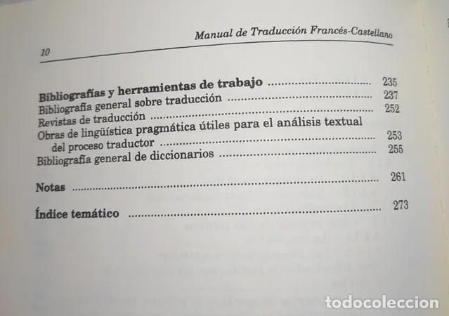 Libros de segunda mano: Manual de traducci&oacute;n franc&eacute;s-espa&ntilde;ol - Foto 5