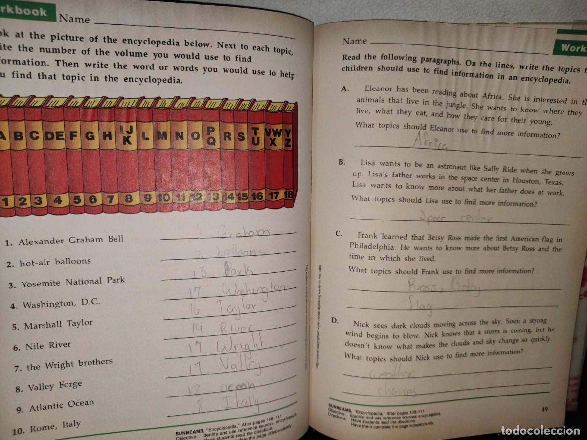 Libros de segunda mano: 142- WORKBOOK. SUNBEAMS LEVEL 8. HBJ READING PROGRAM - 1987 - Foto 7