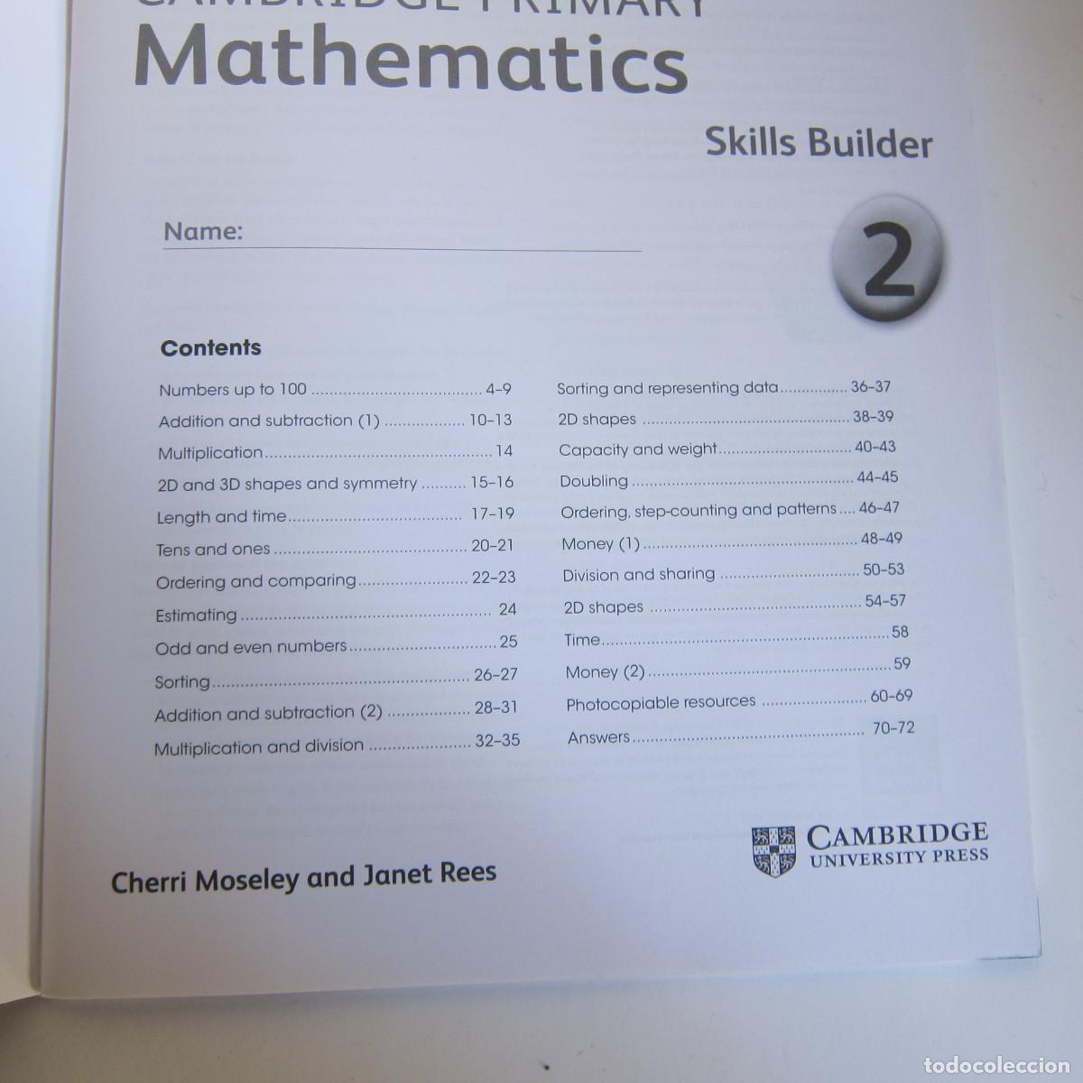 Libros de segunda mano: CAMBRIDGE PRIMARY - MATHEMATICS 2 - SKILLS BUILDER, CHALLENGE (CAMBRIDGE) IDIOMAS - Foto 4