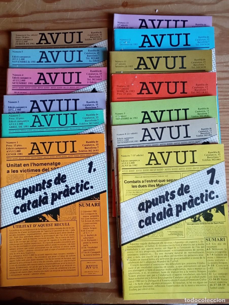 Libros de segunda mano: APUNTS DE CATAL&Agrave; PR&Agrave;CTIC. Diari Avui. 13 ejemplares. 1981 - Foto 1