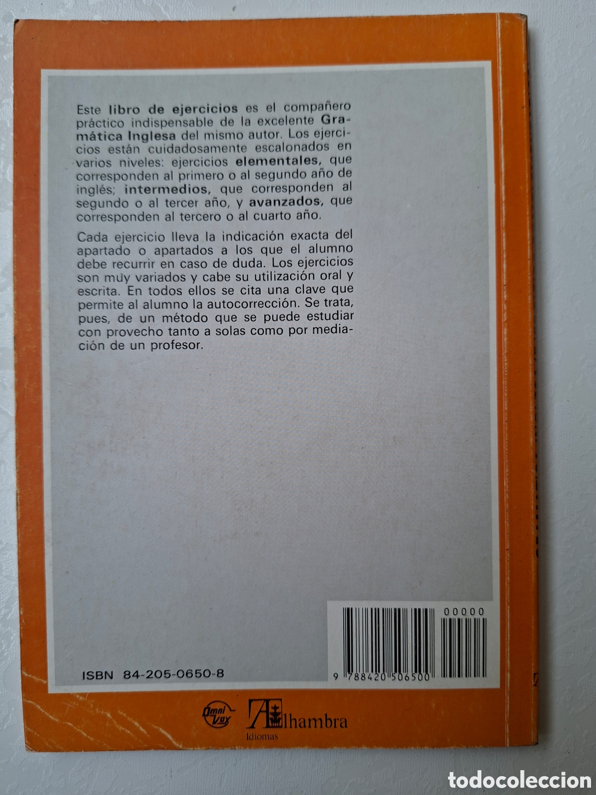 Libros de segunda mano: Gram&aacute;tica inglesa y ejercicios complementarios / Francisco S&aacute;nchez Benedito /Ed Alhambra Madrid 1989 - Foto 3