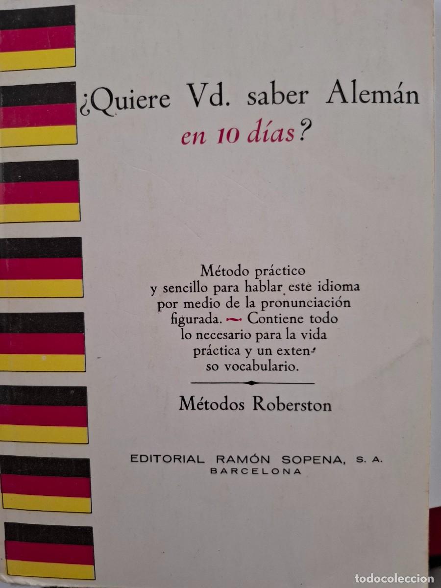 Second hand books: &iquest;quiere usted saber alem&aacute;n en 10 d&iacute;as? m&eacute;todos Robertston