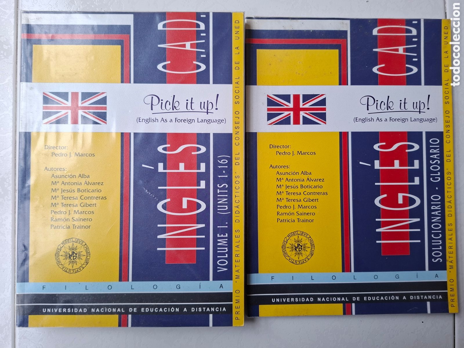 Libros de segunda mano: Pick it up! Volume 1 y Solucionario 2T / Pedro J. Marcos y otros / Ed. Librer&iacute;a UNED en Madrid 2008