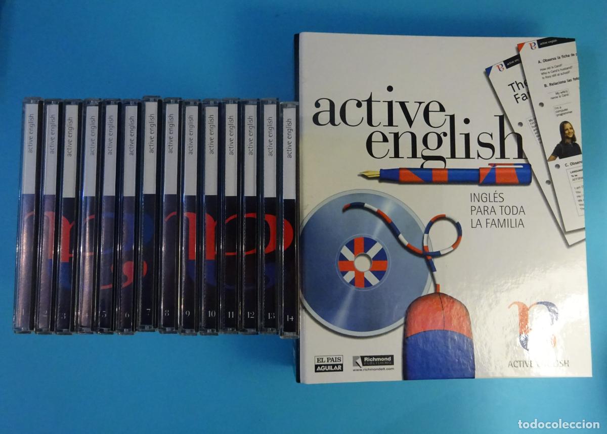 Libros de segunda mano: Curso completo de ingl&eacute;s: Carpeta + 14 CD-ROM Interactive. Active English. Richmond El Pa&iacute;s/Aguilar