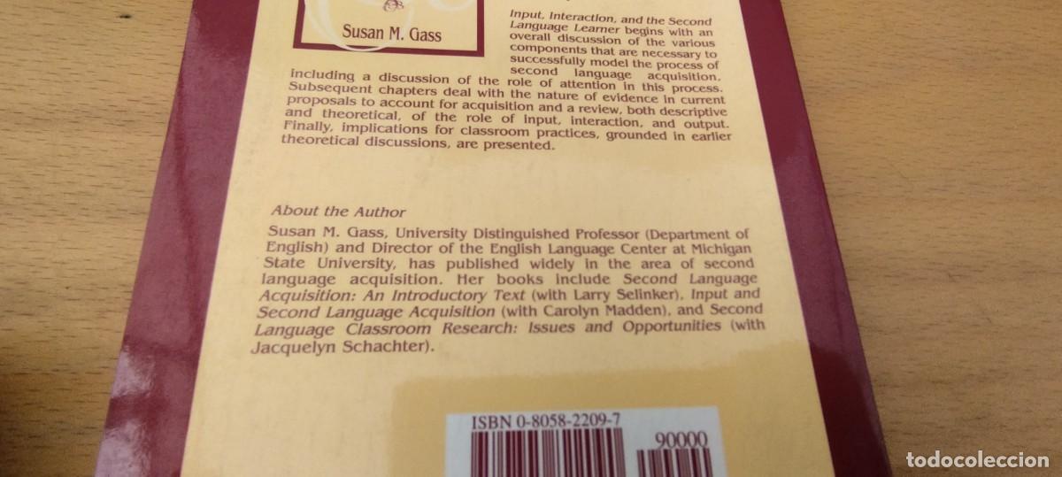 Libros de segunda mano: INPUT, INTERACTION AND THE SECOND LANGUAGE LEARNER / SUSAN M.GASS / KARA 04 / LEA - Foto 5