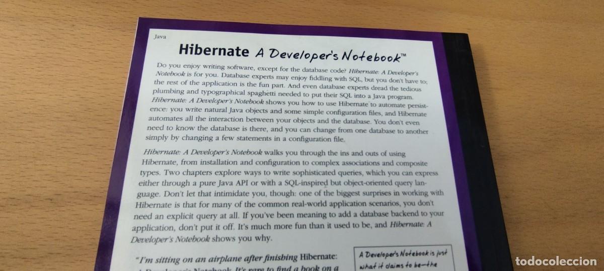 Libros de segunda mano: HIBERNATE A DEVELOPER NOTEBOOK / JAMES ELLIOTT / KARA 05 / O REILLY / - Foto 5