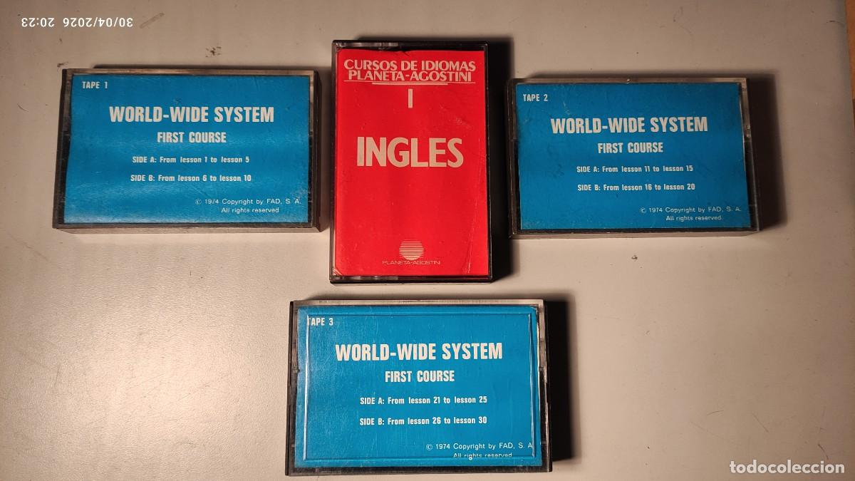 Libri di seconda mano: LOTE 4 CASSETTES CURSO DE INGLES - WORLD WIDE SYSTEM FIRST COURSE - PRIMER CURSO DEL SISTEMA MUNDIAL