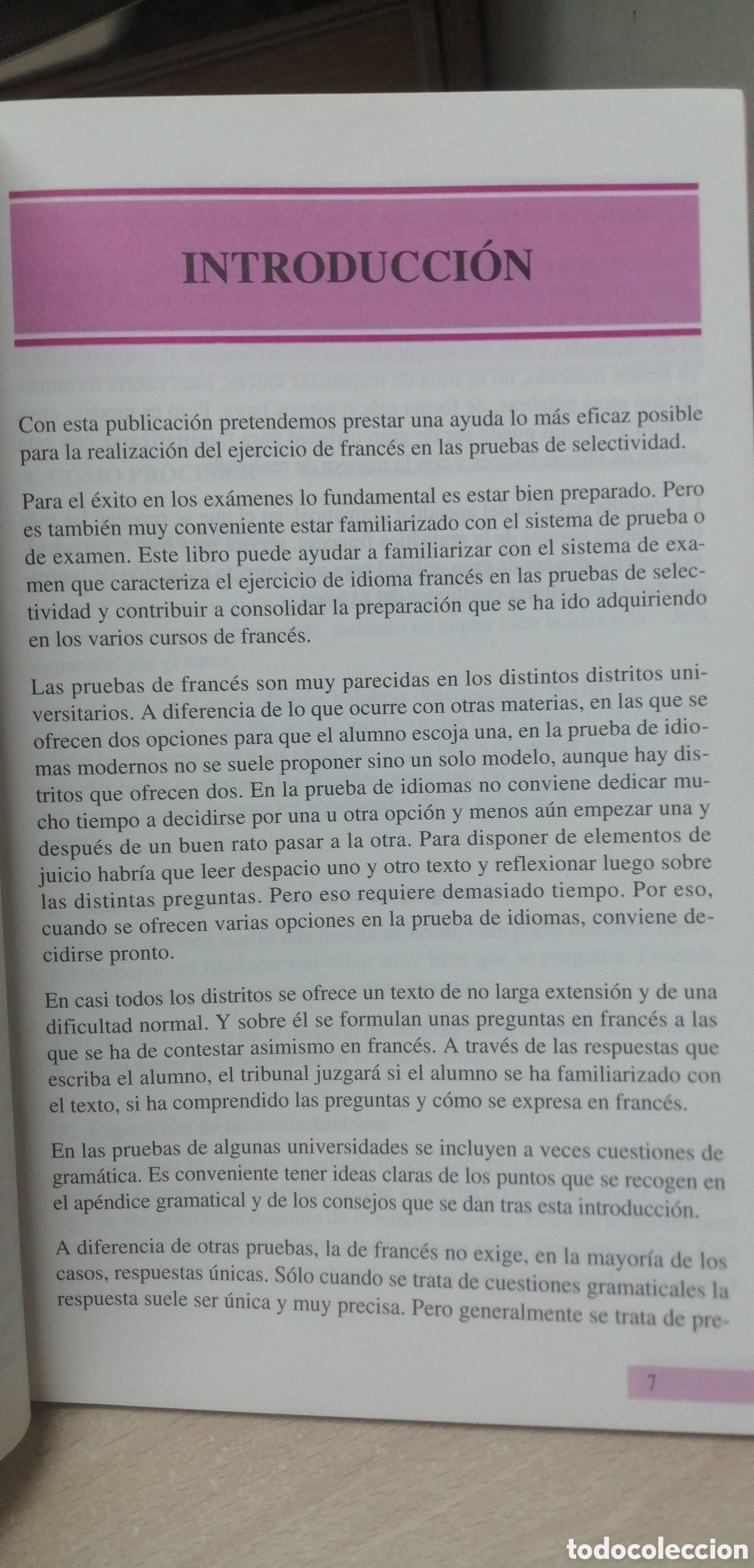Libros de segunda mano: Selectividad Franc&eacute;s Pruebas de 1992 COU Anaya - Foto 7