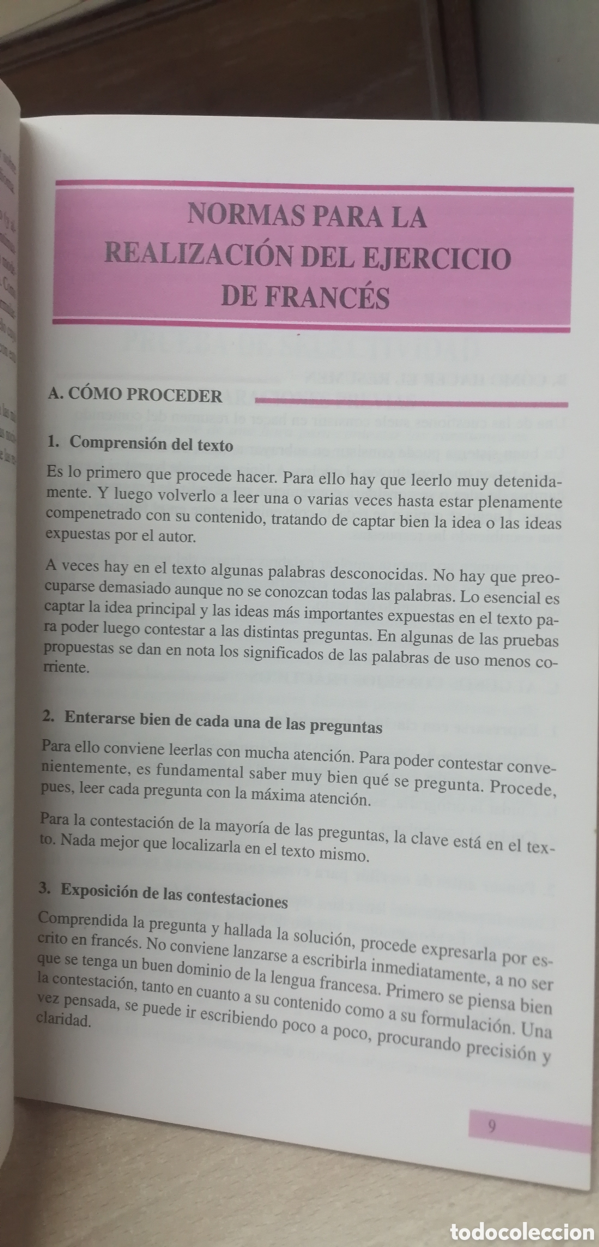 Libros de segunda mano: Selectividad Franc&eacute;s Pruebas de 1992 COU Anaya - Foto 8