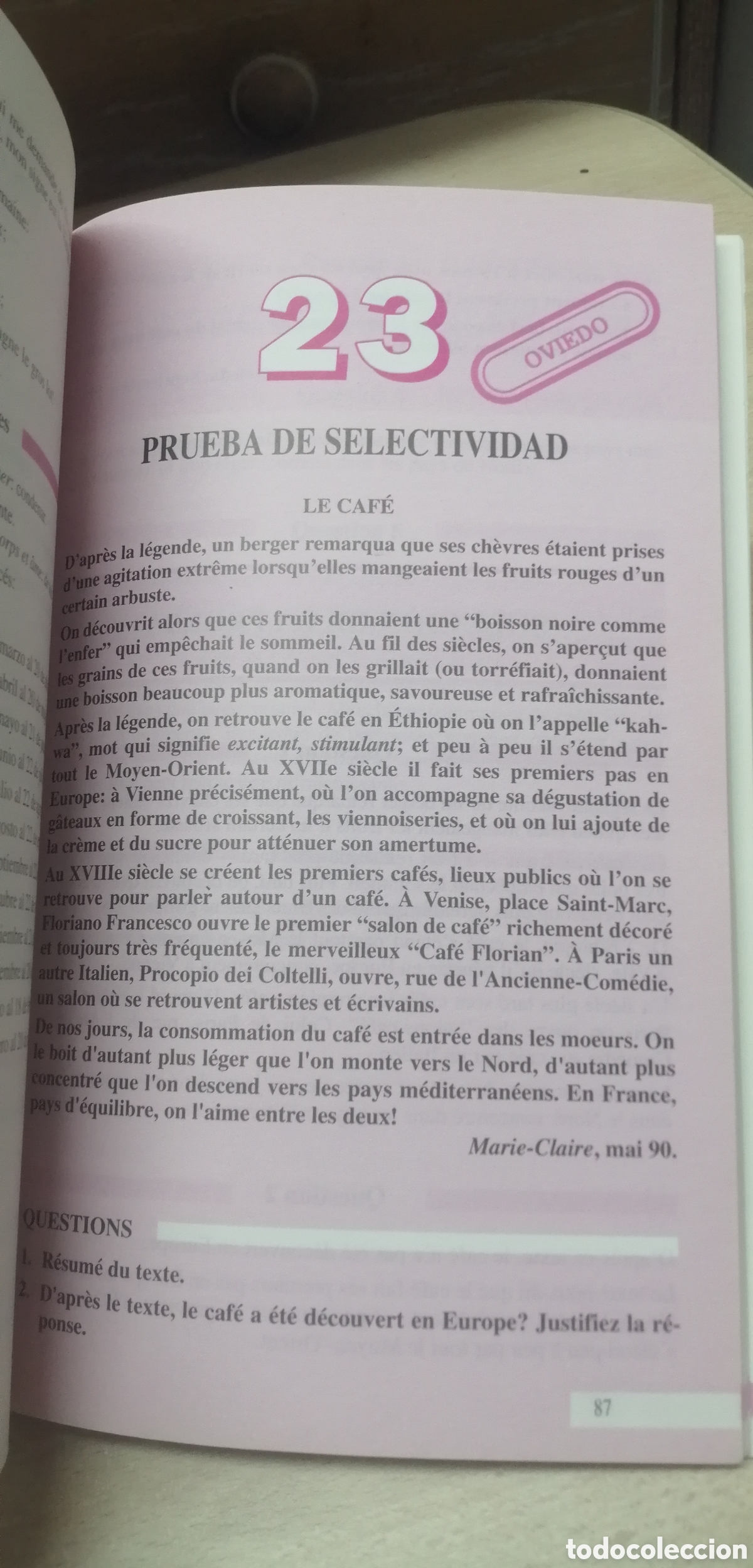 Libros de segunda mano: Selectividad Franc&eacute;s Pruebas de 1992 COU Anaya - Foto 10