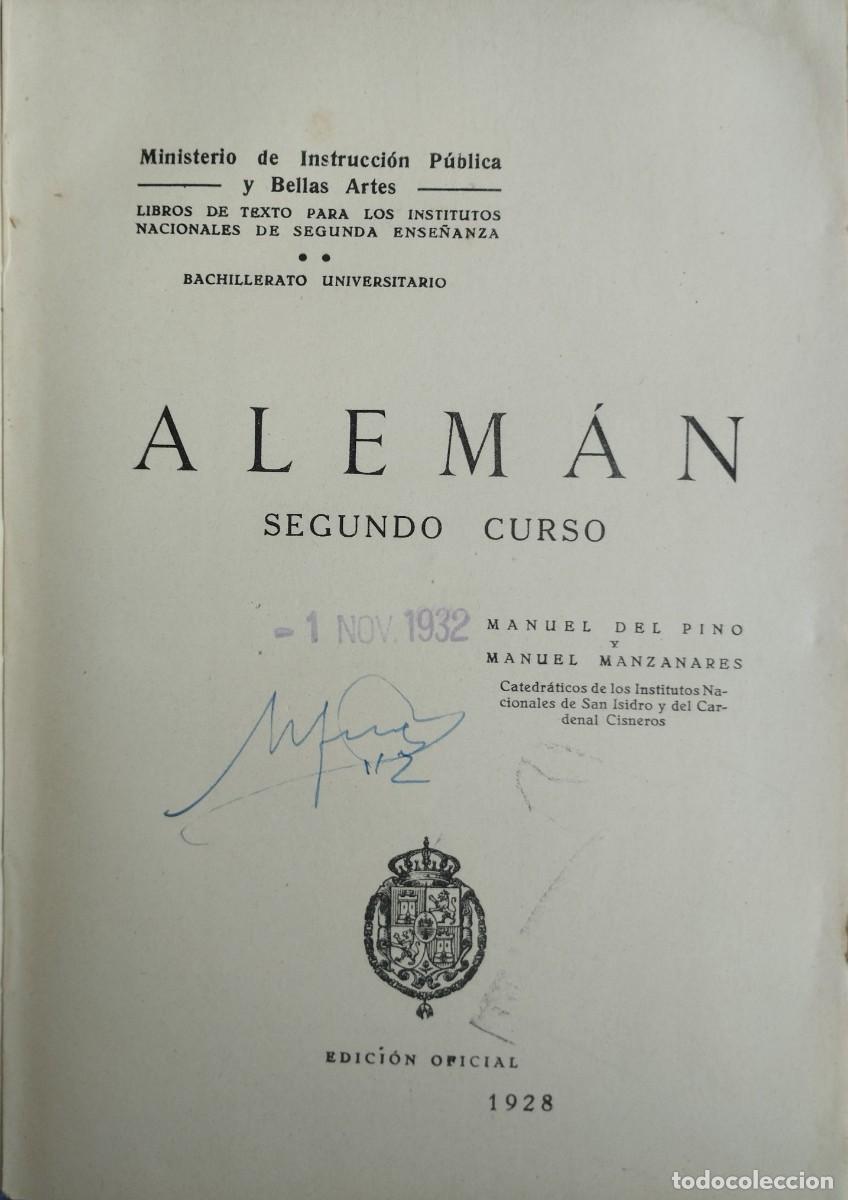 Libros de segunda mano: Alem&aacute;n. Segundo Curso