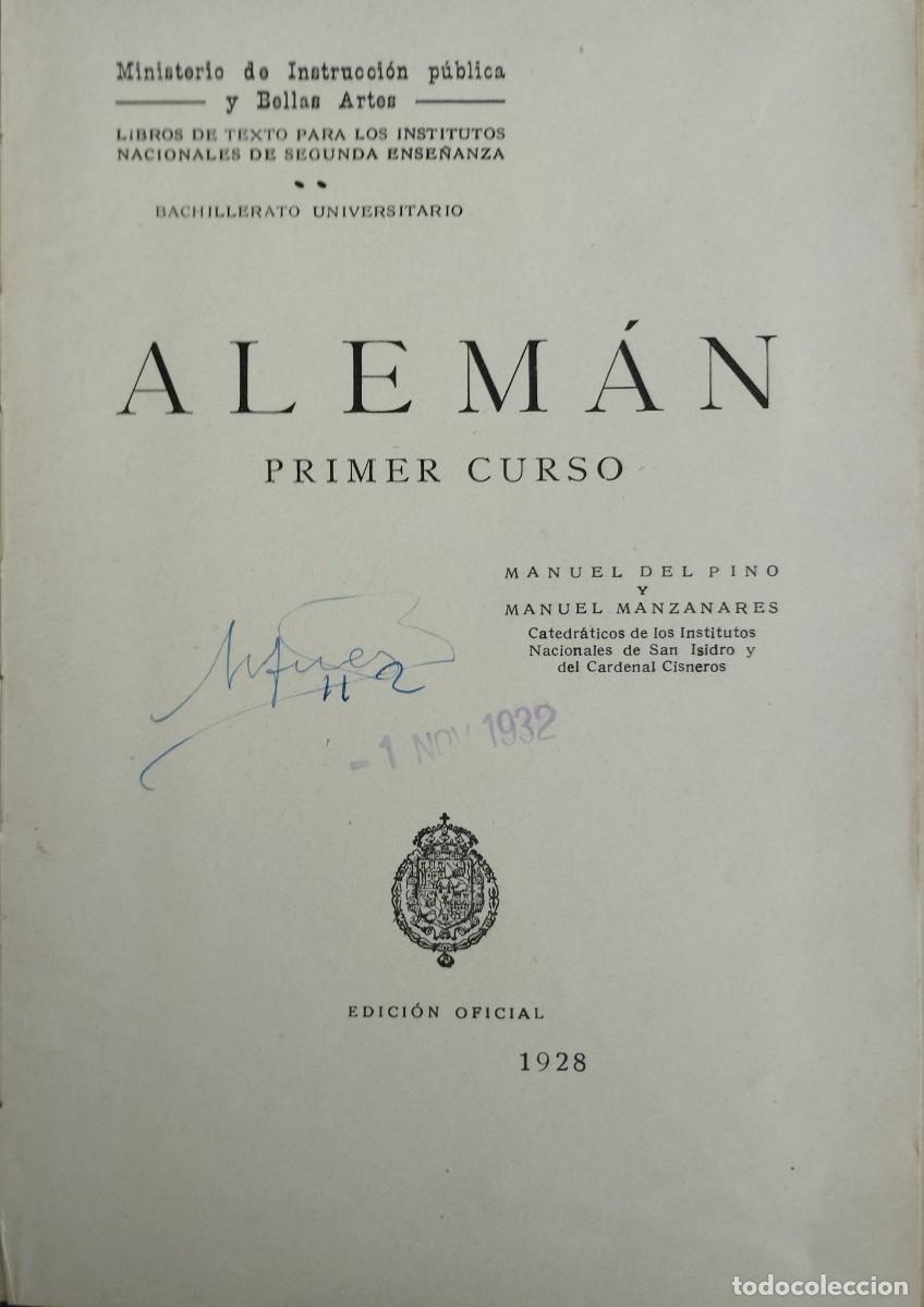 Libros de segunda mano: Alem&aacute;n. Primer Curso