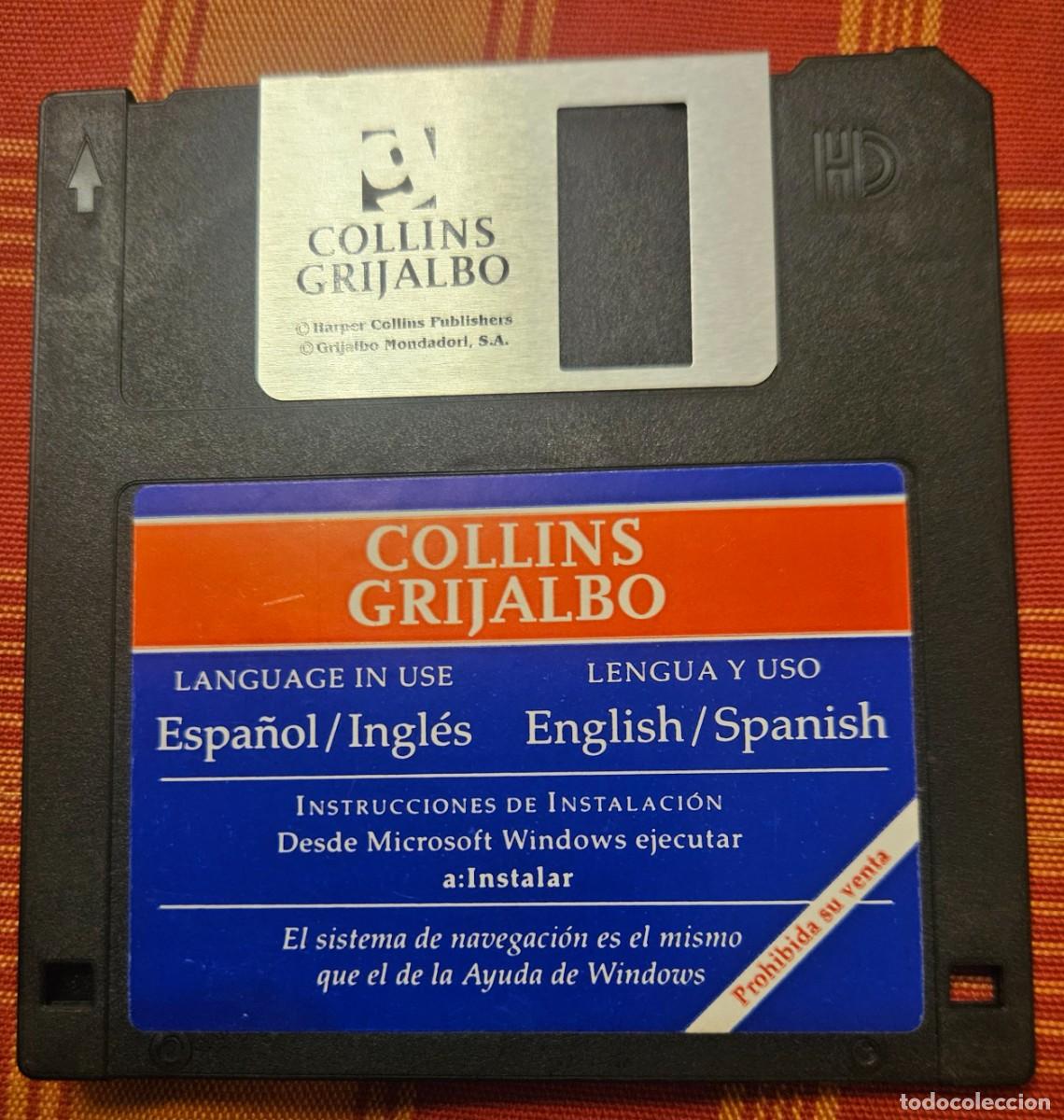 Libros de segunda mano: COLLINS GRIJALBO Language in use: Espa&ntilde;ol/Ingl&eacute;s Lengua y Uso DISQUETE DISKETTE 3.5; 1,44 Mb. Disco