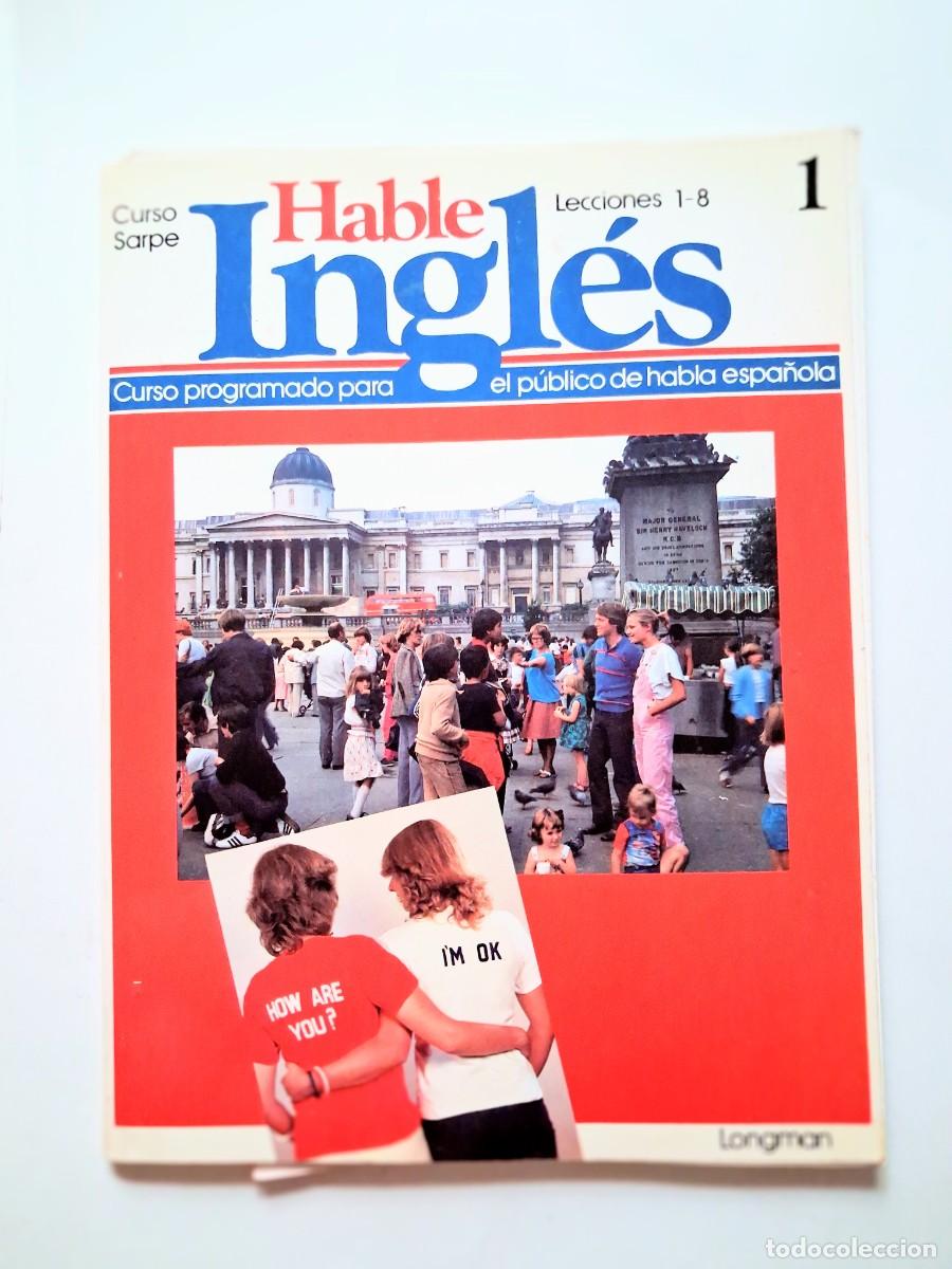 Libros de segunda mano: Curso Sarpe Hable Ingl&eacute;s lecciones 1-8, con fichas, sin casete