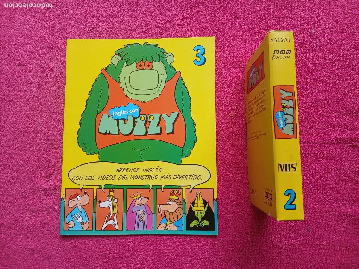 Libros de segunda mano: aprende ingl&eacute;s con muzzy 3 pel&iacute;cula en vhs y fasciculo 3 editorial salvat 1997