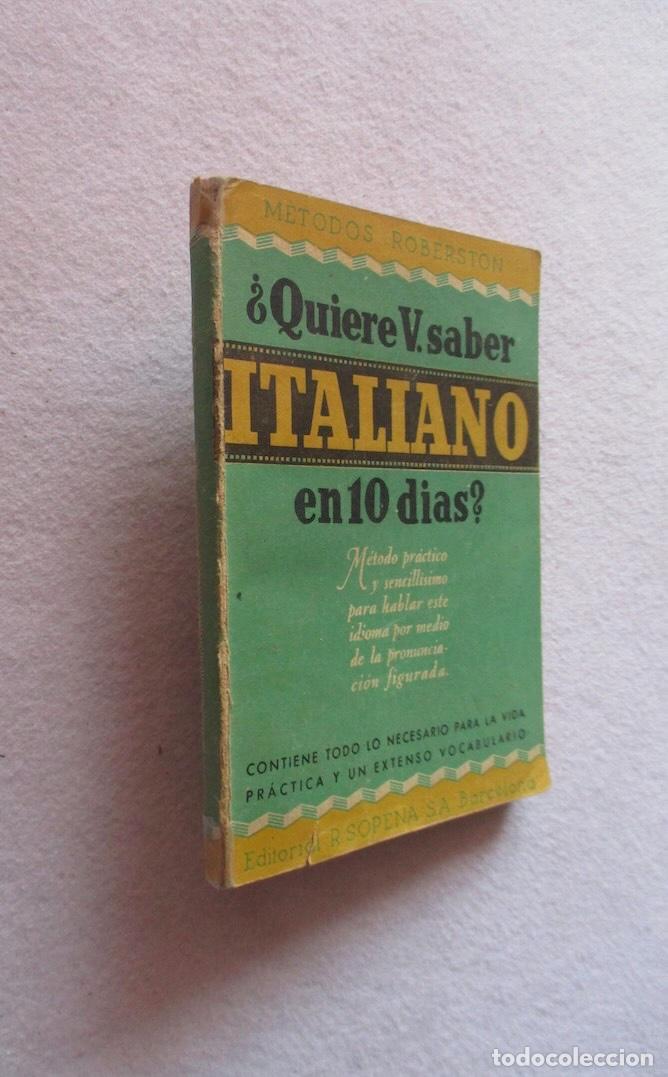 Libros de segunda mano: QUIERE USTED SABER ITALIANO EN 10 DIAS? - METODO ROBERSTON