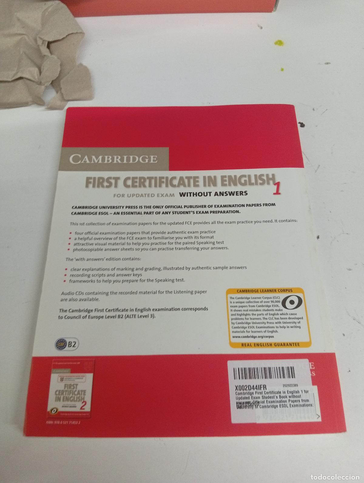 Second hand books: Cambridge First Certificate in English 1 for Updated Exam Student's Book without answers: Official E