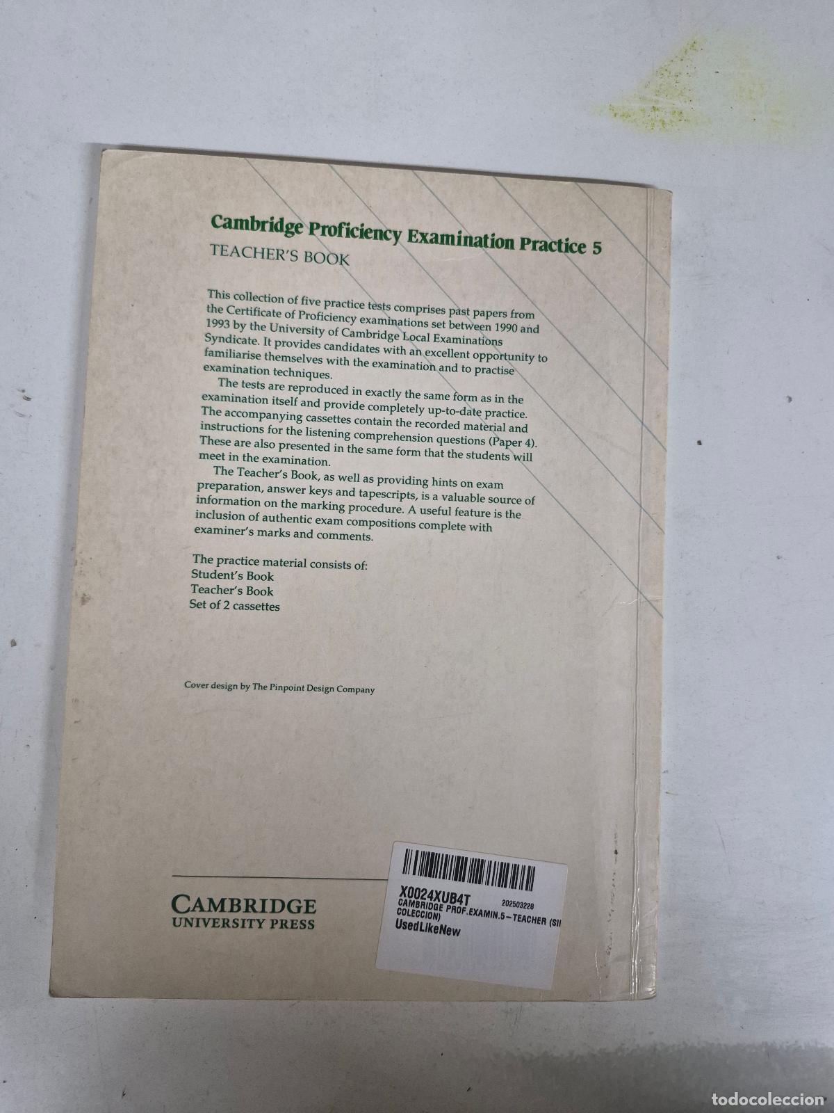 Libri di seconda mano: CAMBRIDGE PROF.EXAMIN.5-TEACHER - University of Cambridge Local Examinations Syndicate