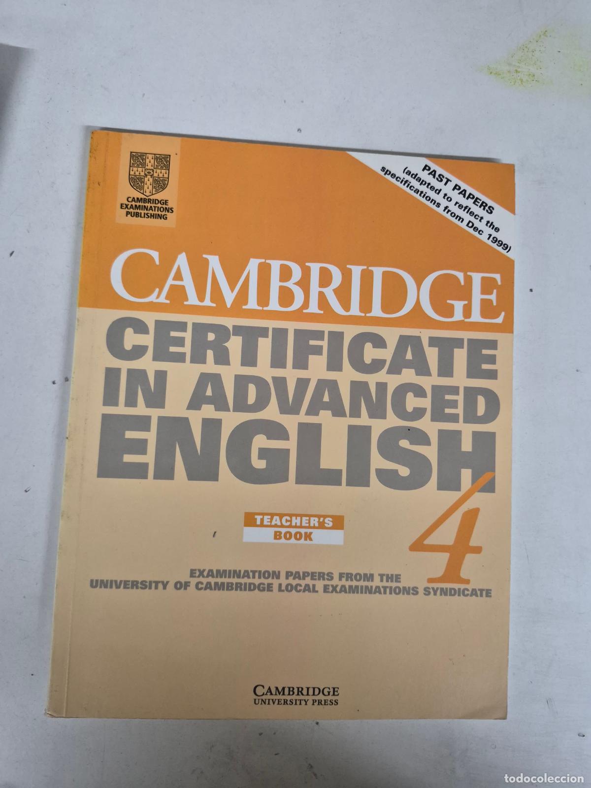 Second hand books: Cambridge Certificate in Advanced English 4 Teacher's book (CAE Practice Tests)
