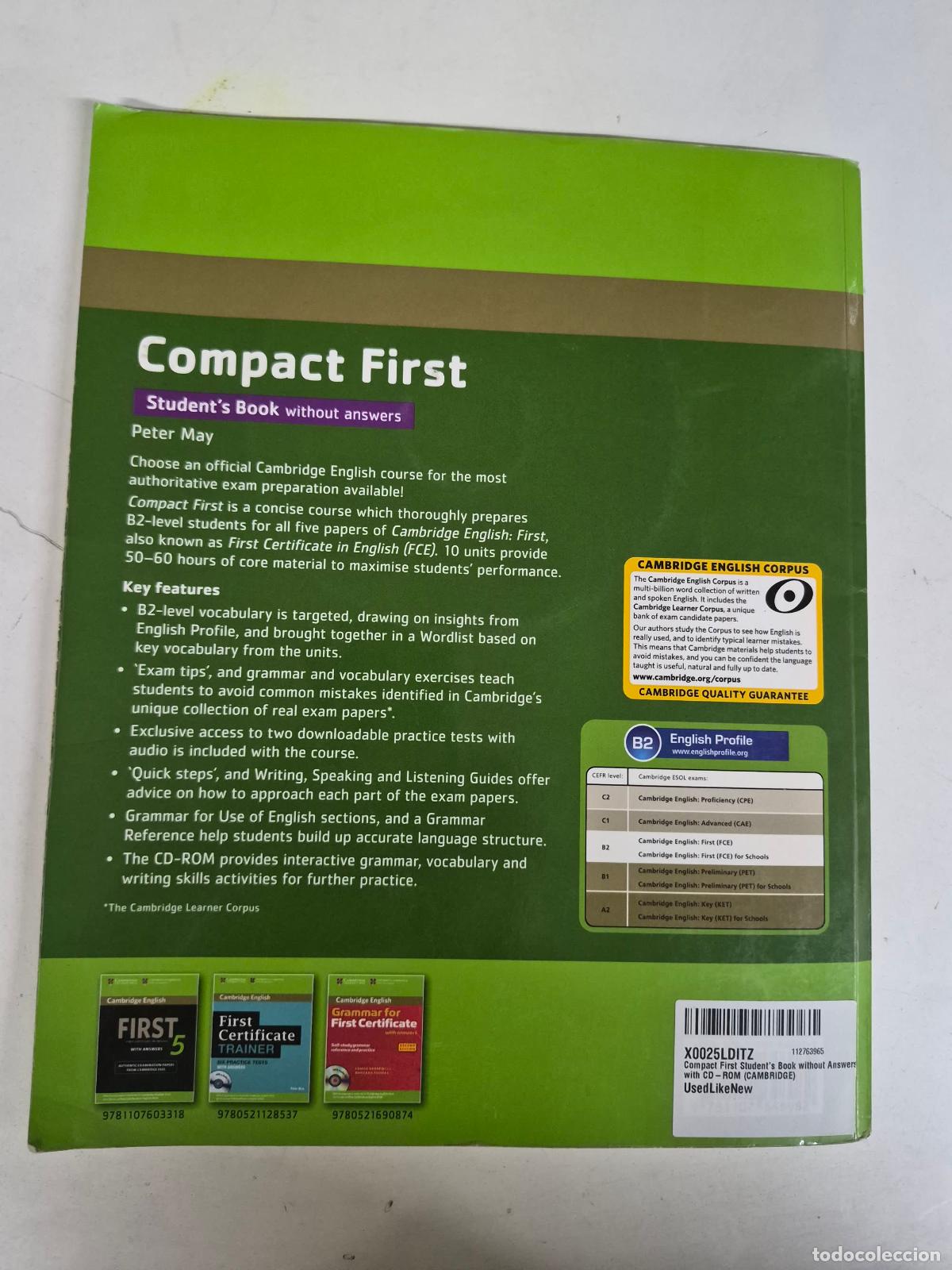Second hand books: Compact First Student's Book without Answers with CD-ROM (CAMBRIDGE) - May, Peter
