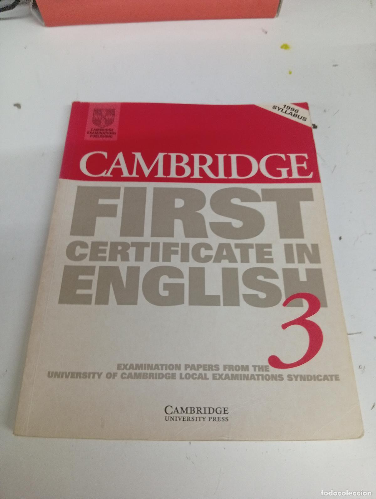 Gebrauchte B&uuml;cher: FIRST CERTIF.IN ENG.3-SB: Examination Papers from the University of Cambridge Local Examinations Syn