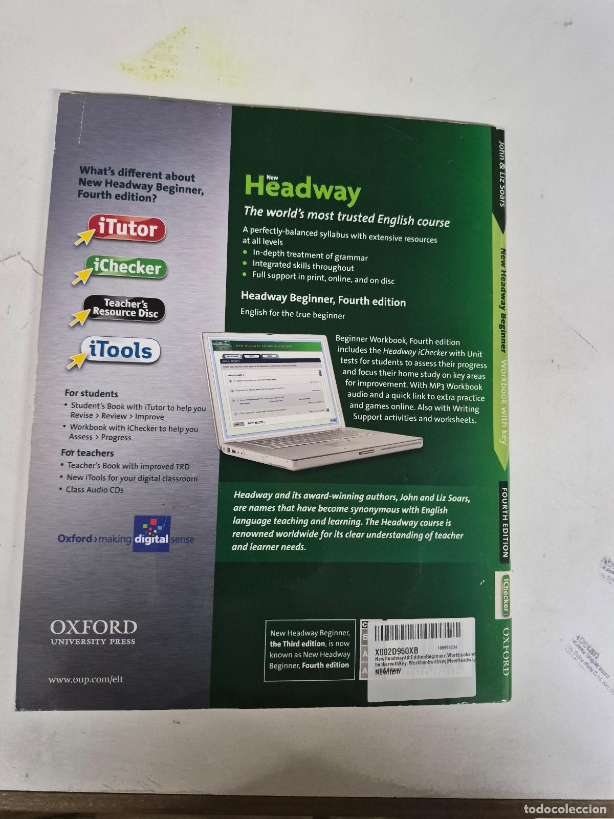 Second hand books: New Headway 4th Edition Beginner. Workbook and iChecker with Key: Workbook with key - Soars, John; S