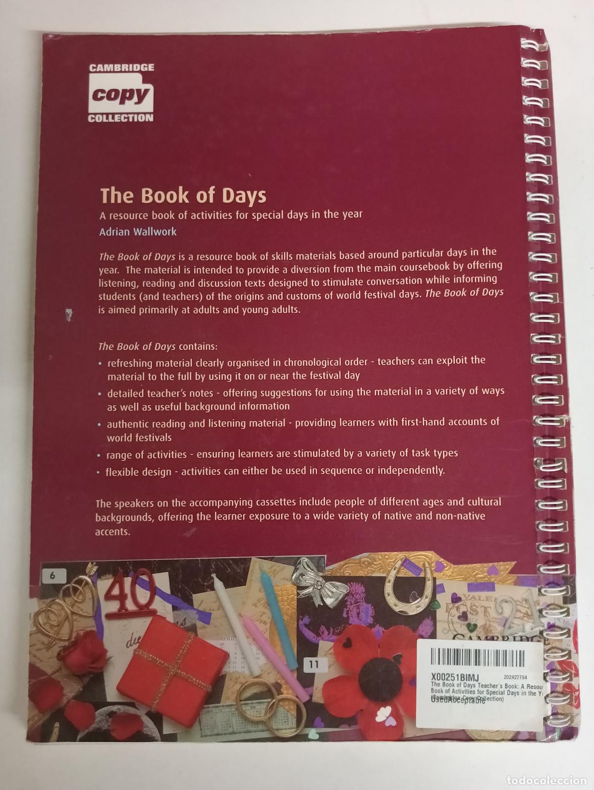 Gebrauchte B&uuml;cher: The Book of Days Teacher's Book: A Resource Book of Activities for Special Days in the Year (Cambrid