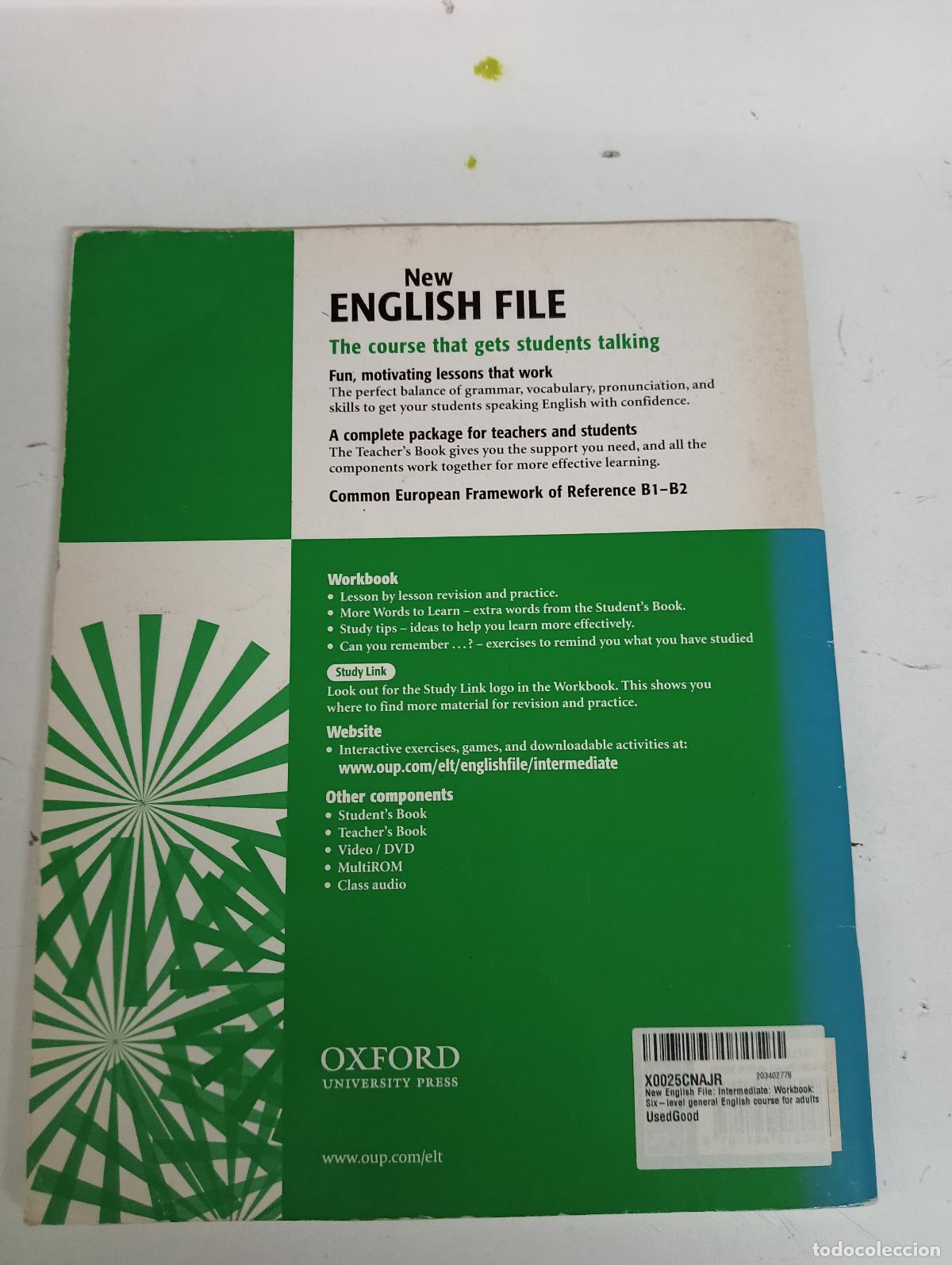 Second hand books: New English File: Intermediate: Workbook: Six-level general English course for adults - Oxenden, Cli