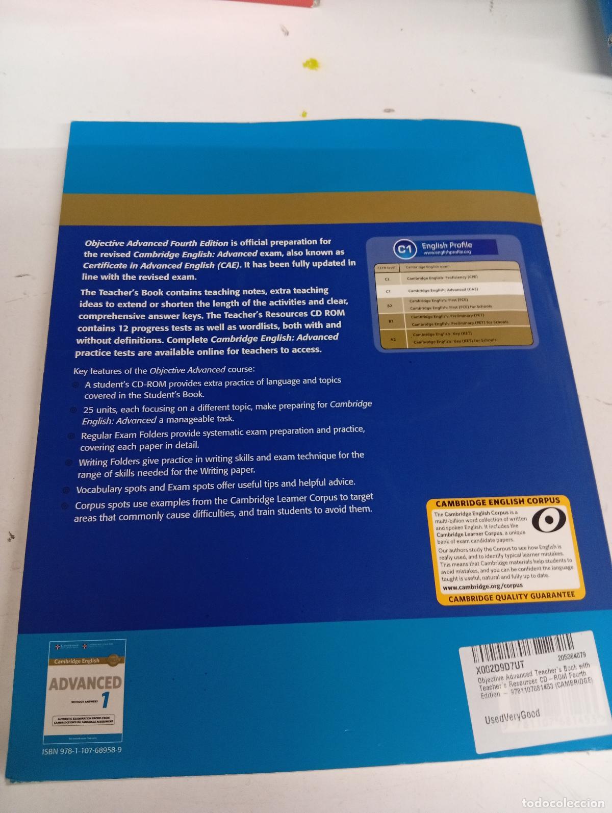 Second hand books: Objective Advanced Teacher's Book with Teacher's Resources CD-ROM Fourth Edition - O'Dell, Felicity;