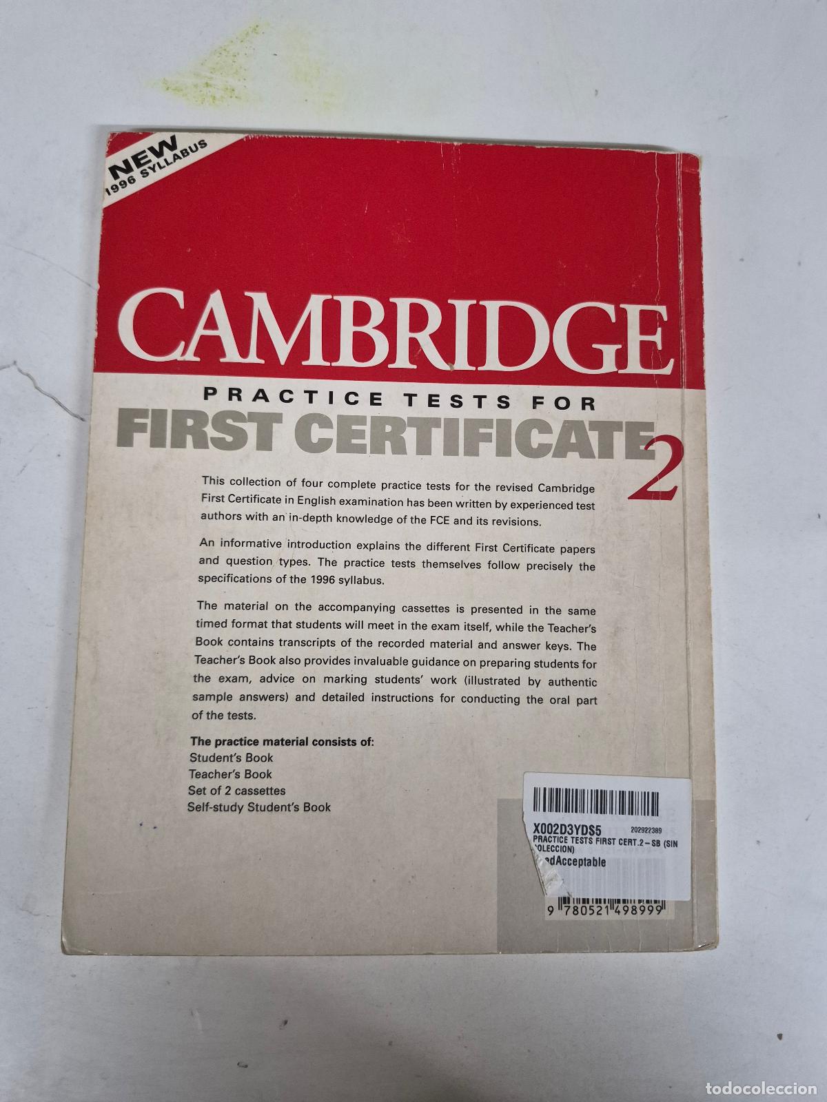 Gebrauchte B&uuml;cher: PRACTICE TESTS FIRST CERT.2-SB - Paul Carne, Louise Hashemi, Barbara Thomas