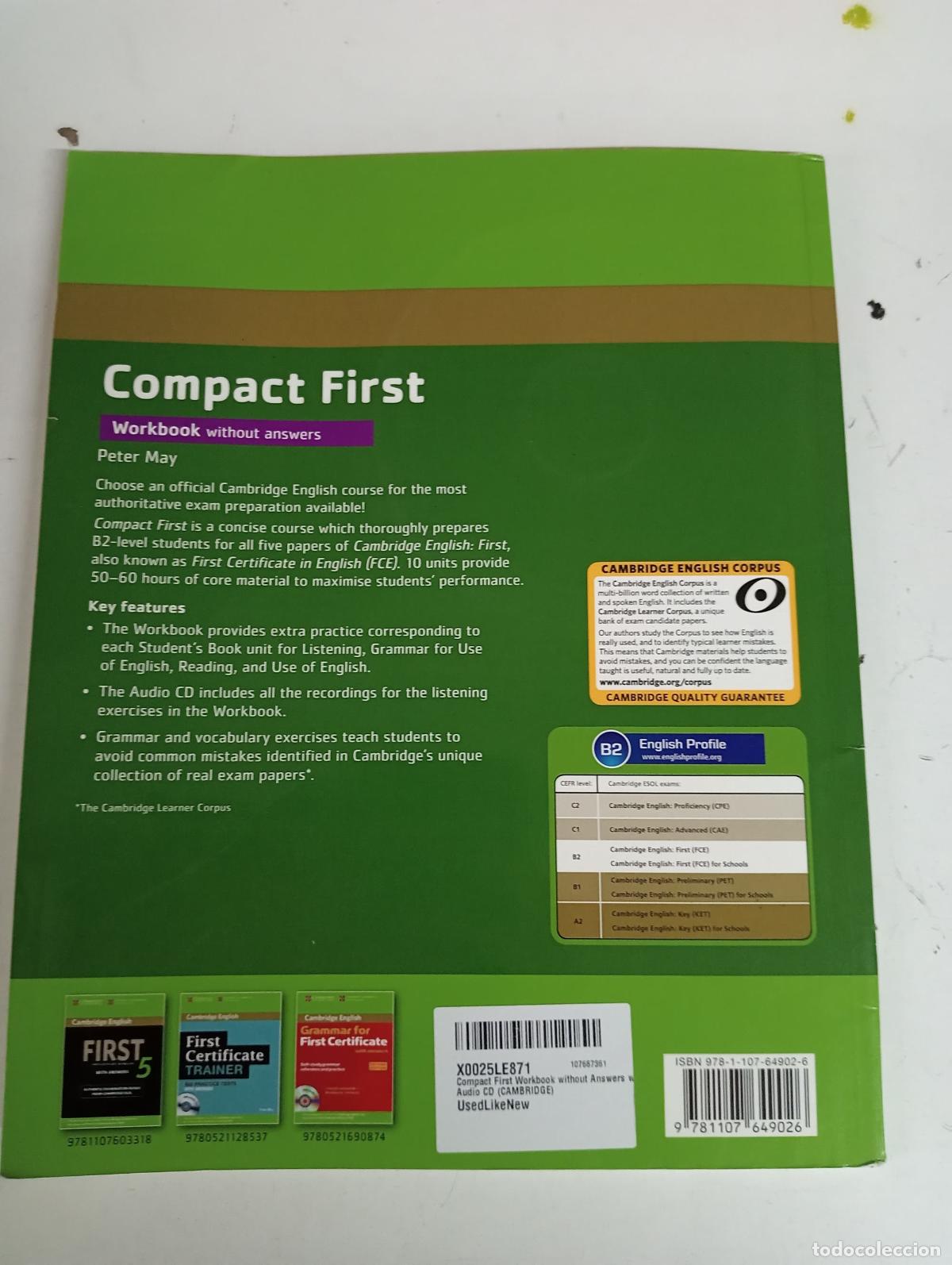 Libros de segunda mano: Compact First Workbook without Answers with Audio CD (CAMBRIDGE) - Peter May - Foto 2