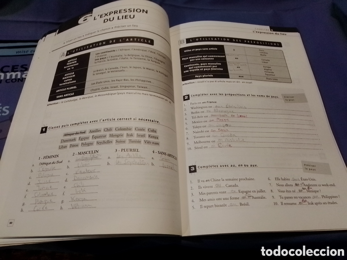 Libros de segunda mano: Libro Exercices de grammaire niveau debutant e intermediaire - Foto 3
