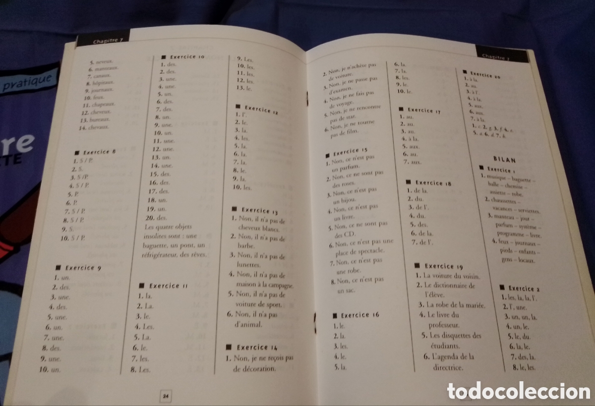 Libros de segunda mano: Libro Exercices de grammaire niveau debutant e intermediaire - Foto 5