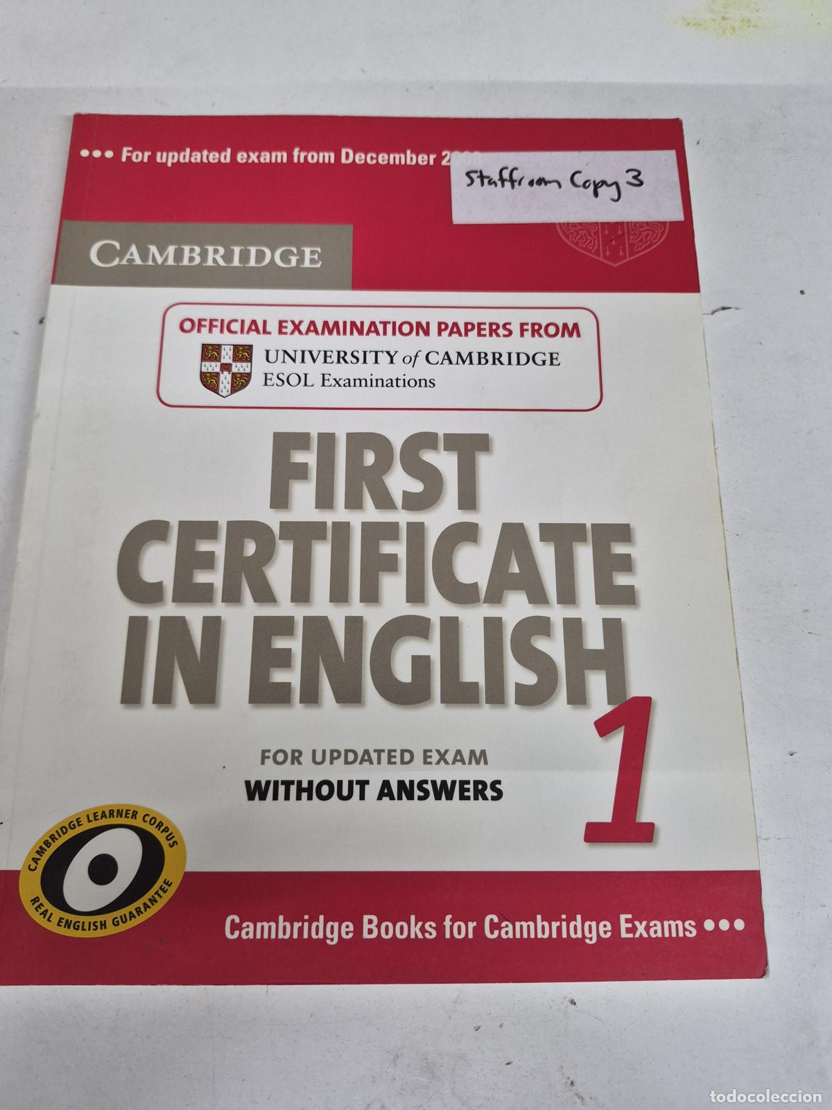 Livres d'occasion: First Certificate in English 1
