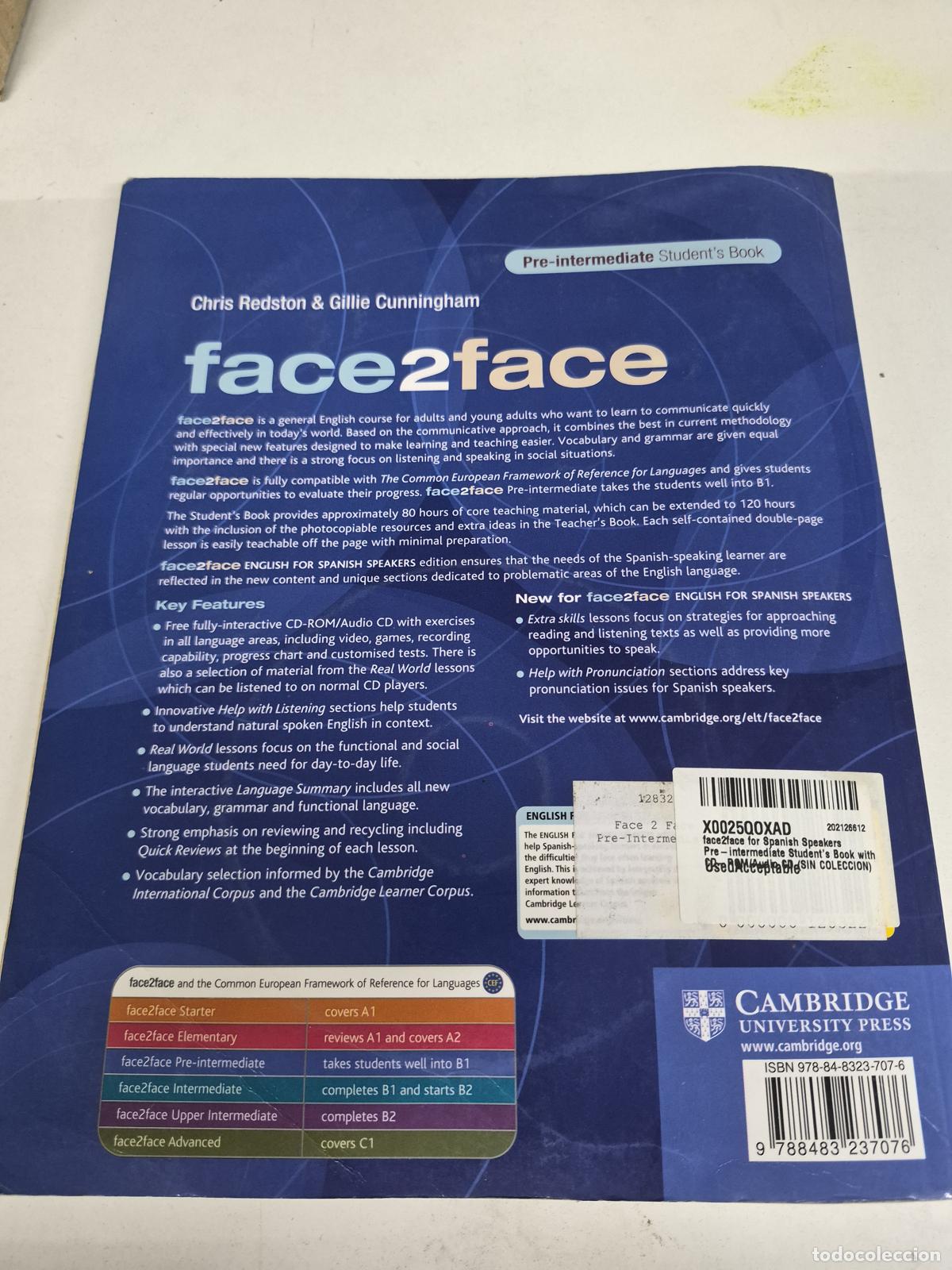 Libros de segunda mano: Face2Face Pre-intermediate - Chris Redston, Gillie Cunningham - Foto 2