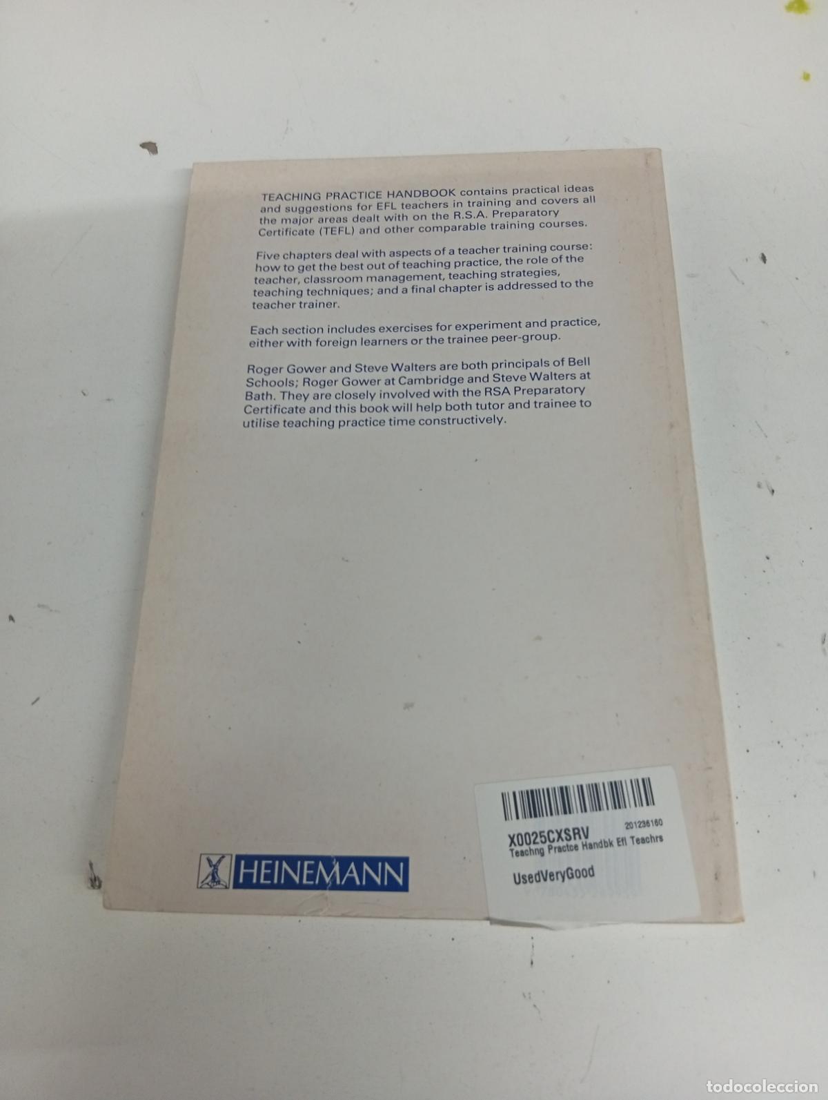 Libros de segunda mano: Teaching Practice Handbook - Roger Gower & Steve Walters - Foto 2