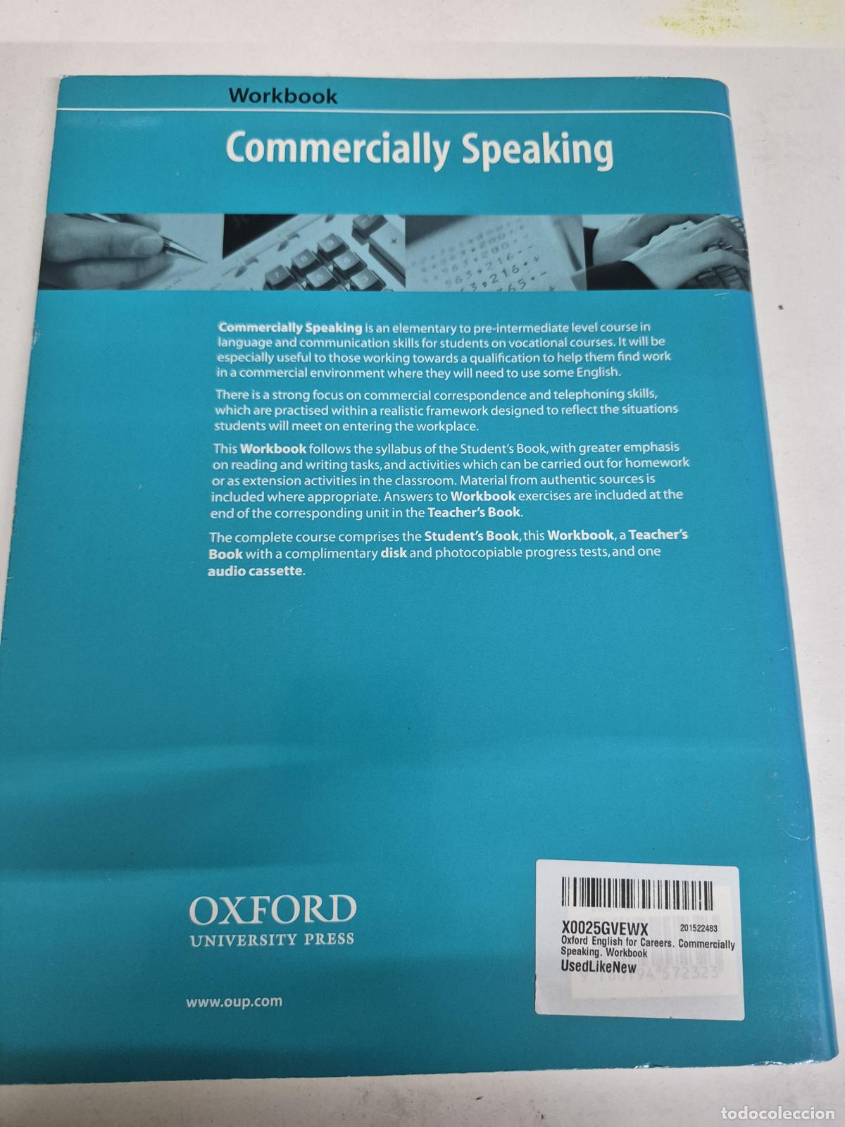 Libros de segunda mano: Commercially Speaking Workbook - Mark Irvine, Marion Cadman - Foto 2