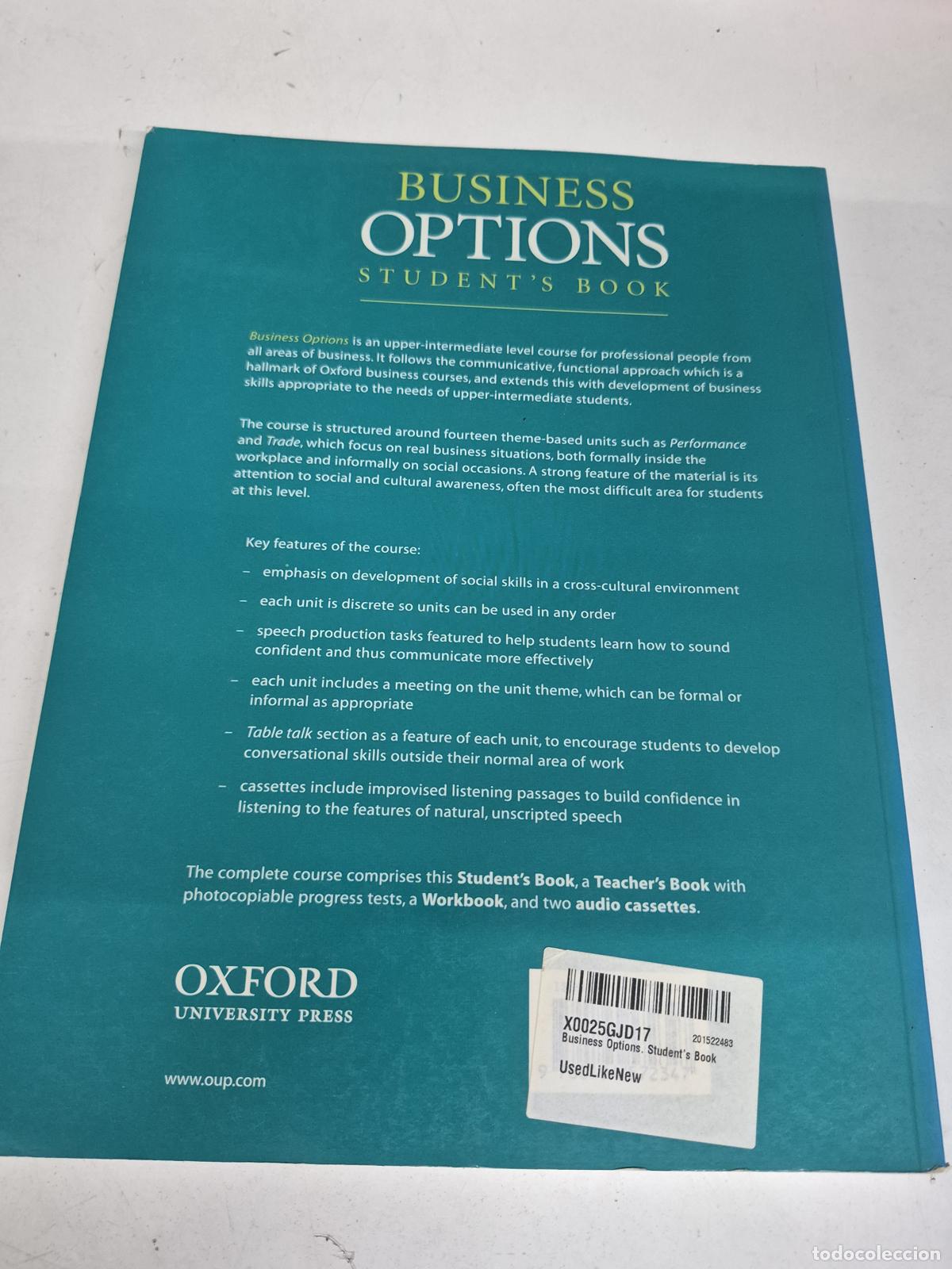 Libros de segunda mano: Business Options Students Book - Adrian Wallwork - Foto 2