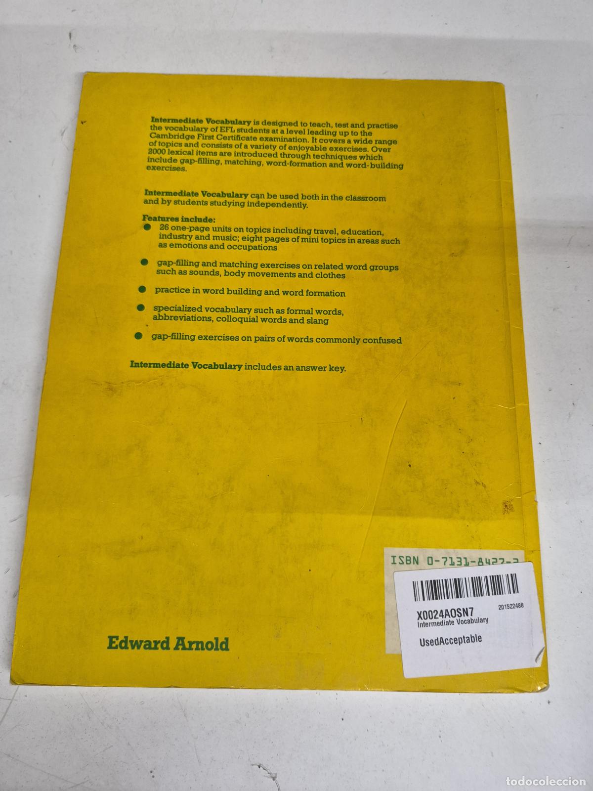 Libros de segunda mano: Intermediate Vocabulary - BJ Thomas - Foto 2