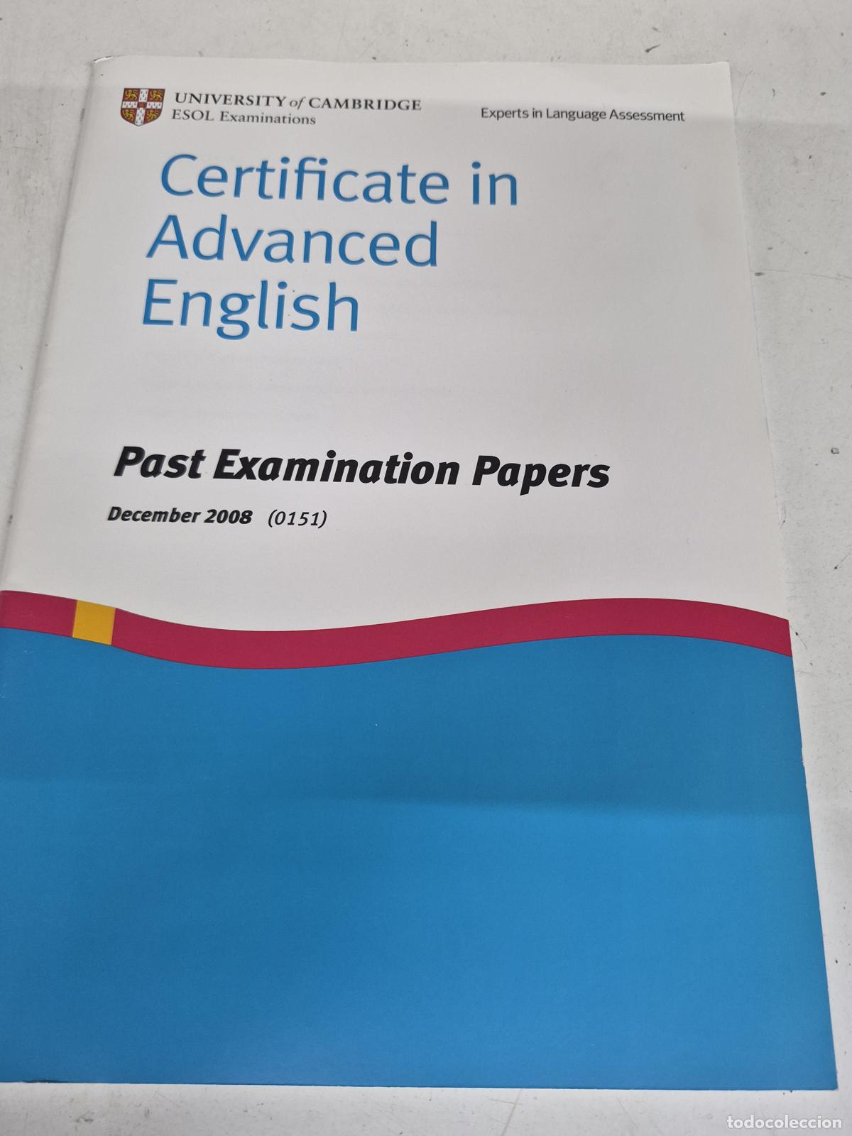 Livres d'occasion: Certificate in Advanced English - University of Cambridge ESOL Examinations