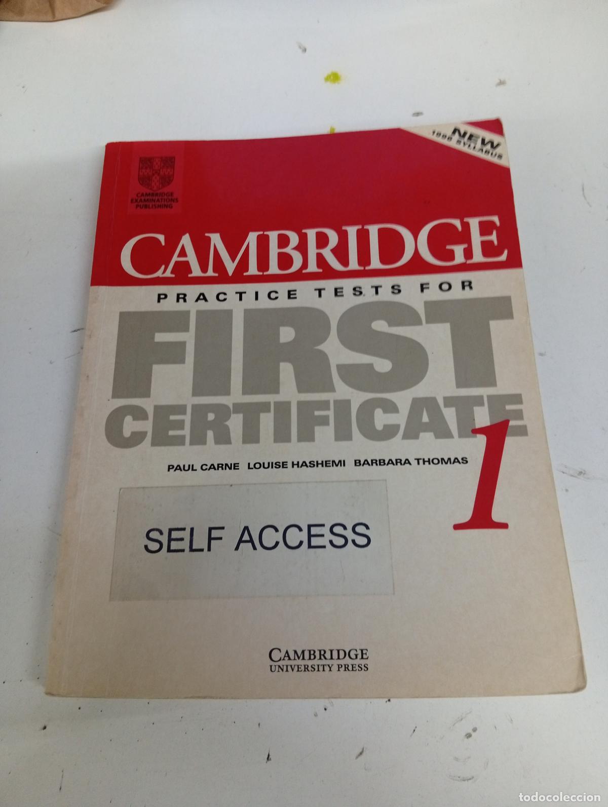 Livres d'occasion: Cambridge Practice Tests for First Certificate 1 Self Access - Paul Carne, Louise Hashemi, Barbara T