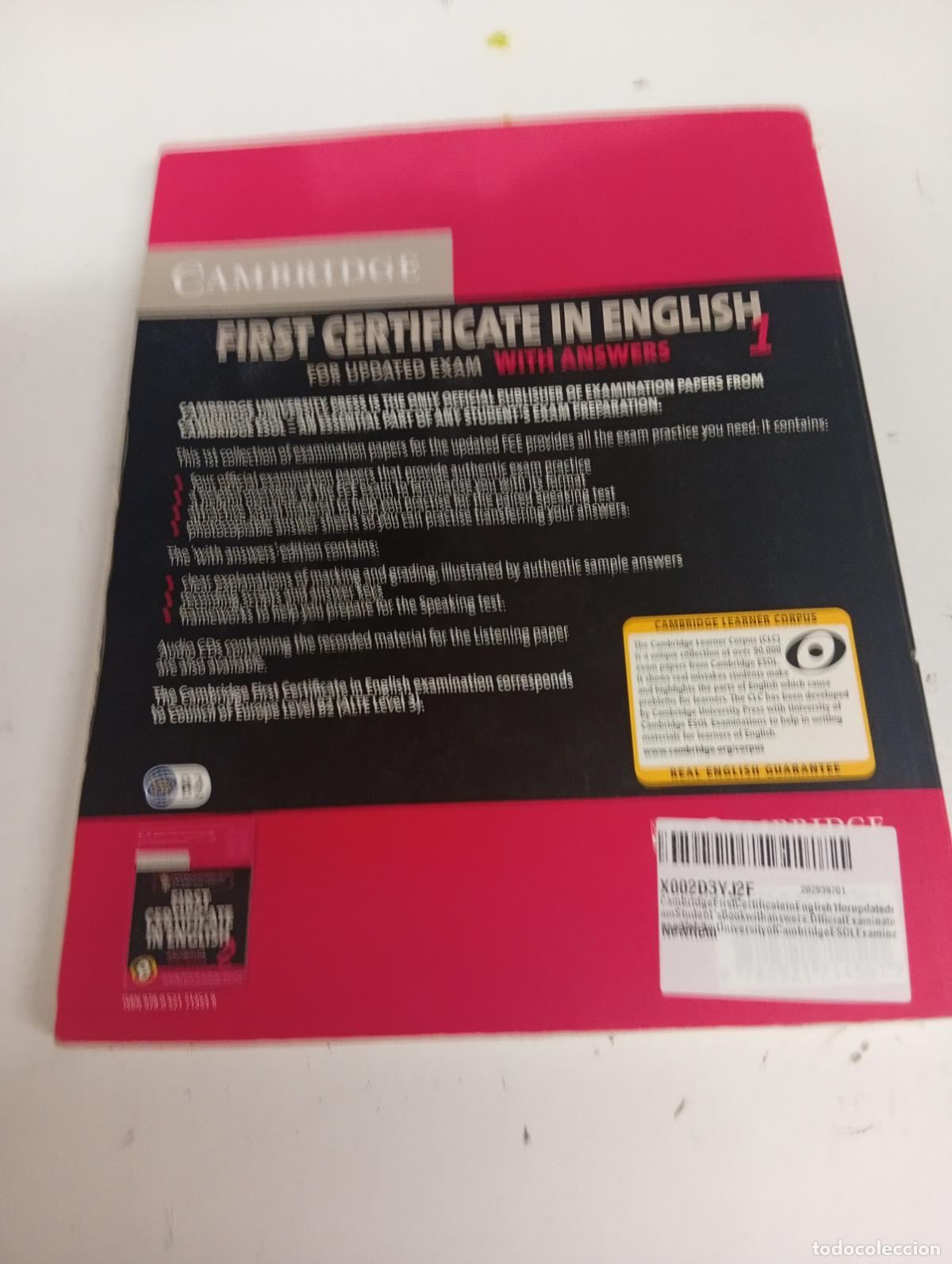 Libros de segunda mano: First Certificate in English - Cambridge - Foto 2