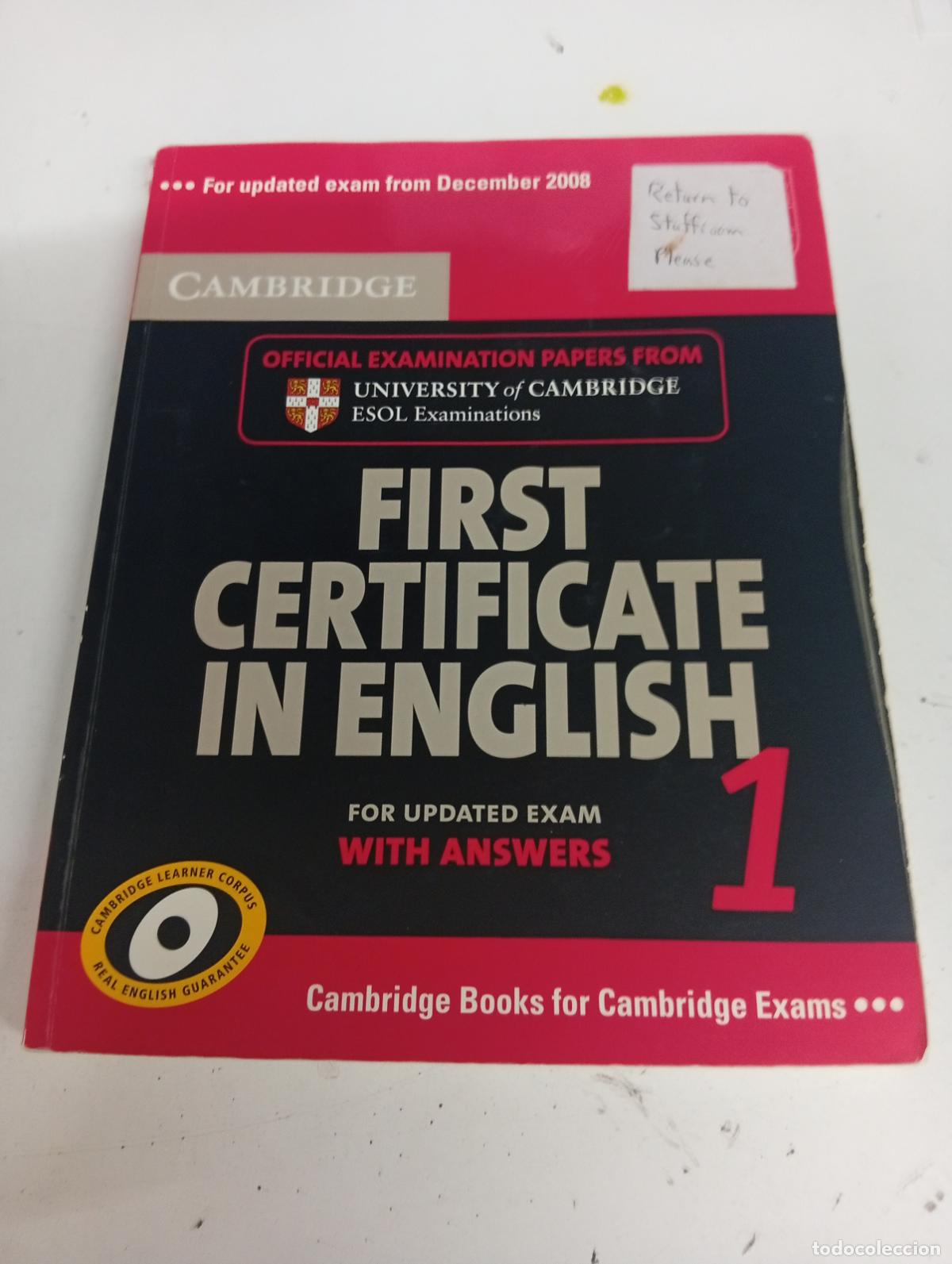 Libros de segunda mano: First Certificate in English - Cambridge - Foto 1