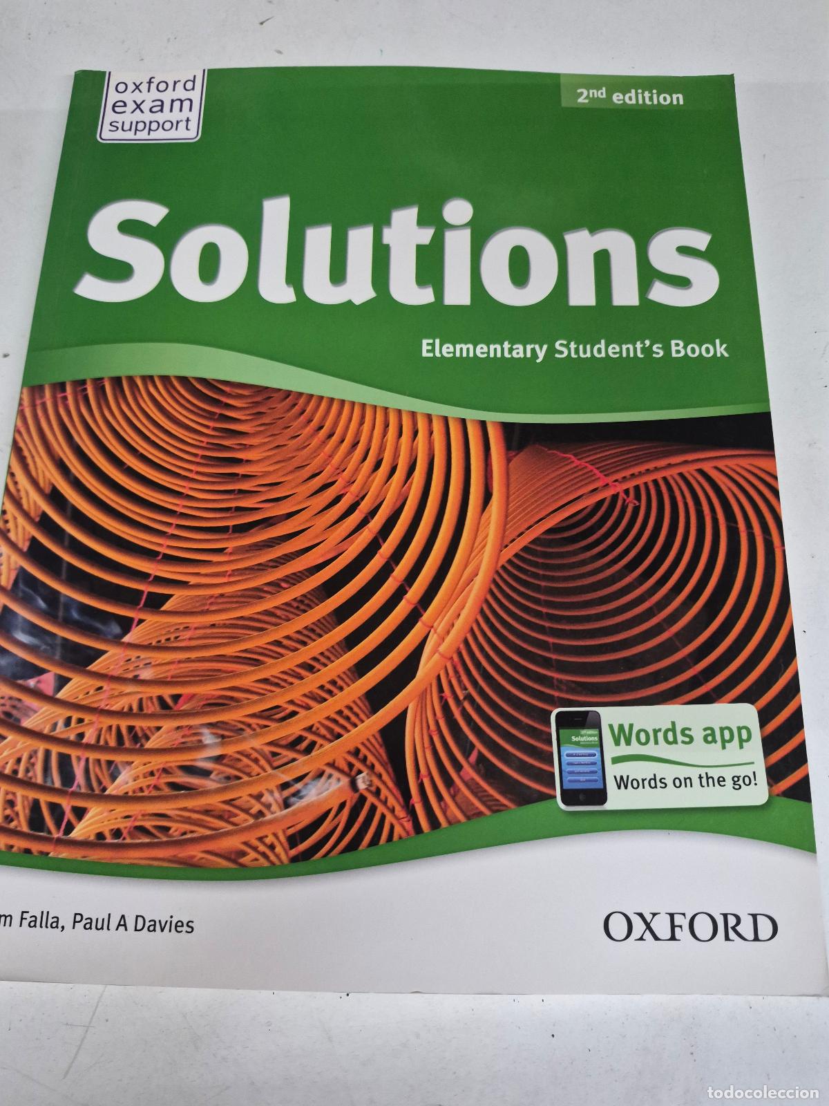 Libros de segunda mano: Solutions 2nd Edition Elementary Student's Book - Tim Falla (apellido parcialmente visible), Paul A