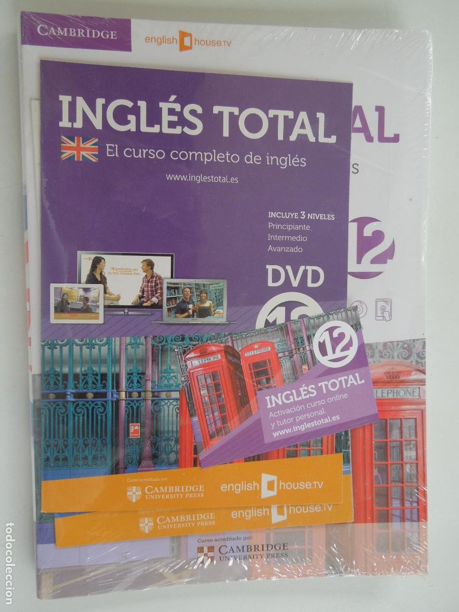 Libros de segunda mano: INGL&Eacute;S TOTAL 12 - CAMBRIDGE ENGLISH HOUSE TV - LIBRO +DVD + CD - PRECINTADO.