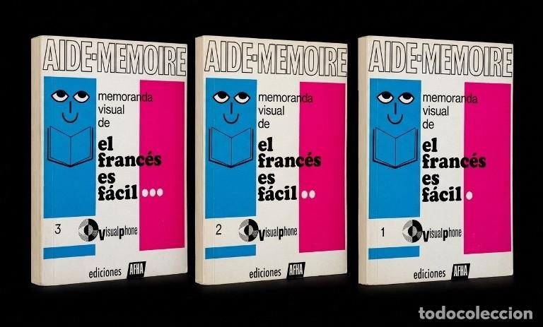 Libros de segunda mano: M4073 - [3 TOMOS]. EL FRANCES ES FACIL. MEMORANDA VISUAL. PROGRAMA DIDACTICO. VISUALPHONE. ED. AFHA.
