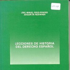 Libros de segunda mano: 27-159. LECCIONES DE HISTORIA DEL DERECHO ESPAÑOL. Lote 8364044