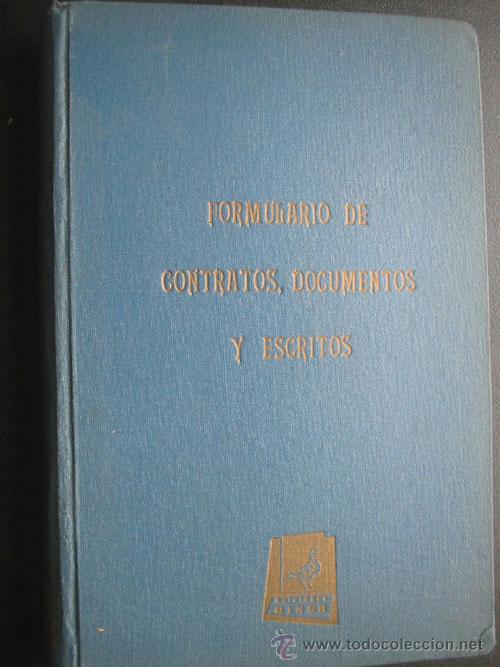 Libros de segunda mano: FORMULARIO DE CONTRATOS, DOCUMENTOS Y ESCRITOS. 1955 - Foto 1